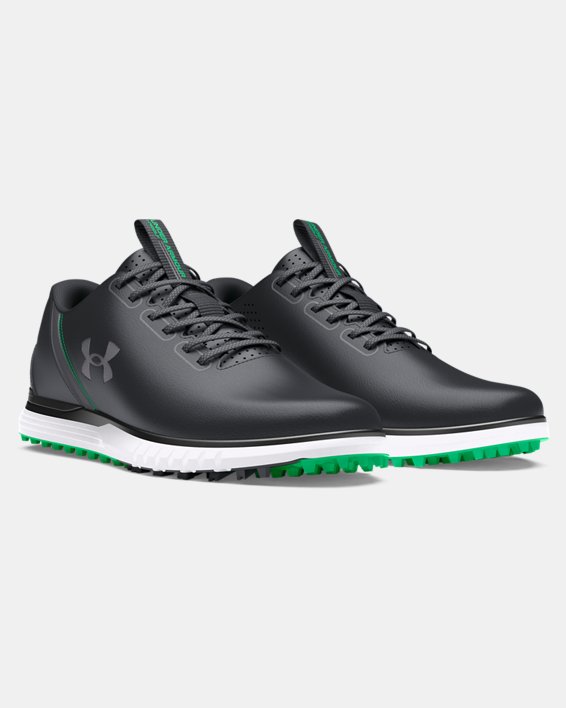 Men's UA Charged Medal Spikeless Golf Shoes in Black image number 3
